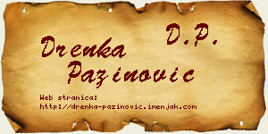 Drenka Pažinović vizit kartica
